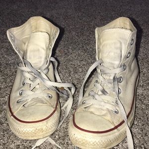 White converse high tops